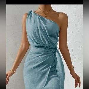 Pale blue mini dress